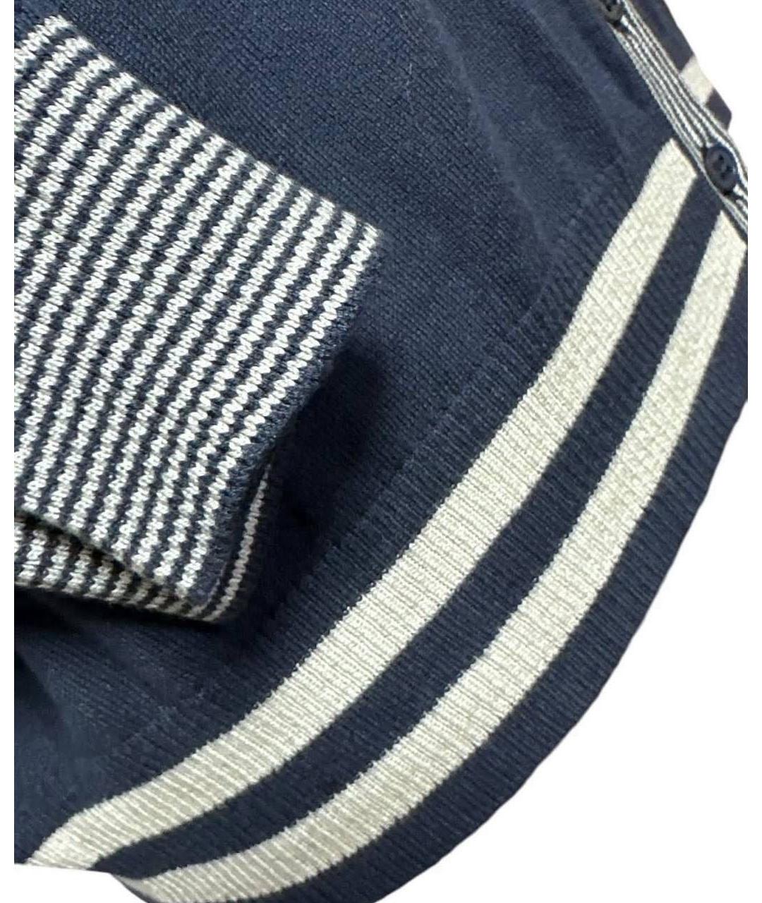 WEEKEND MAX MARA Темно-синий хлопковый кардиган, фото 7