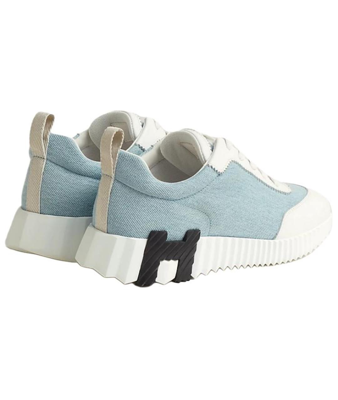 HERMES Синие кроссовки, фото 4