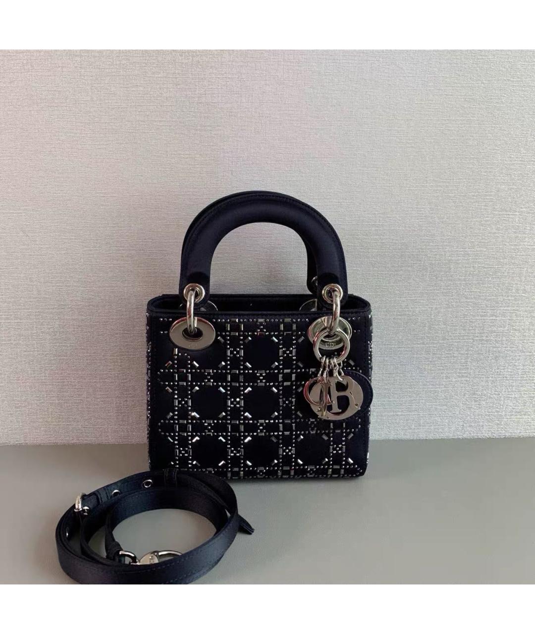 CHRISTIAN DIOR Черная тканевая сумка через плечо, фото 2