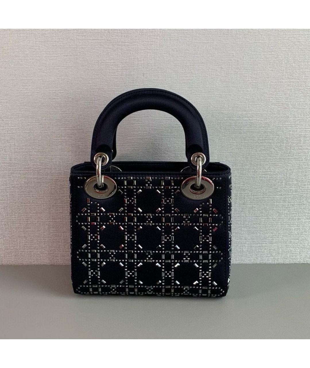 CHRISTIAN DIOR Черная тканевая сумка через плечо, фото 4