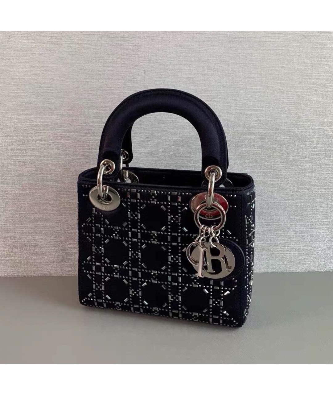 CHRISTIAN DIOR Черная тканевая сумка через плечо, фото 3