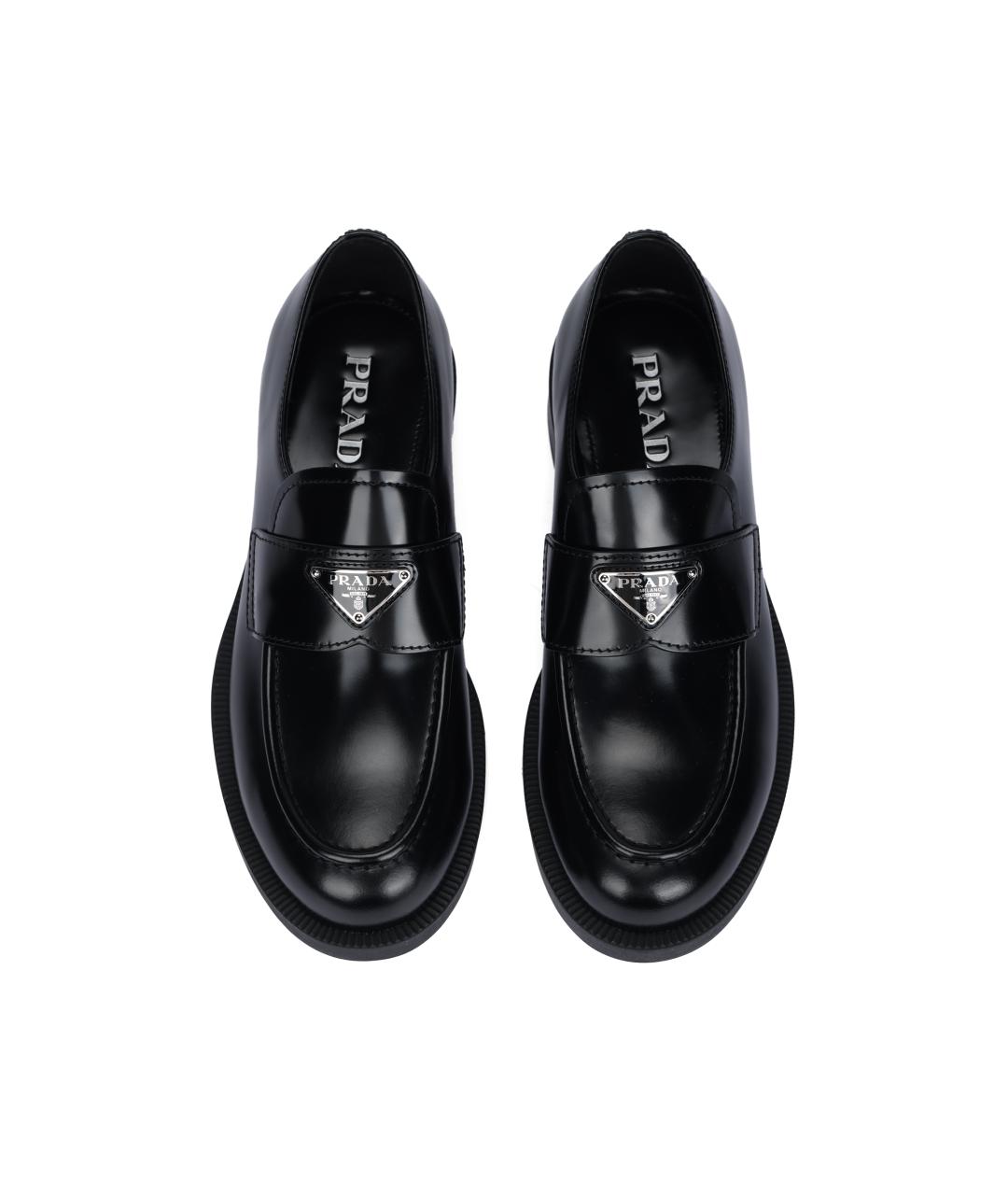 PRADA Черные кожаные лоферы, фото 3