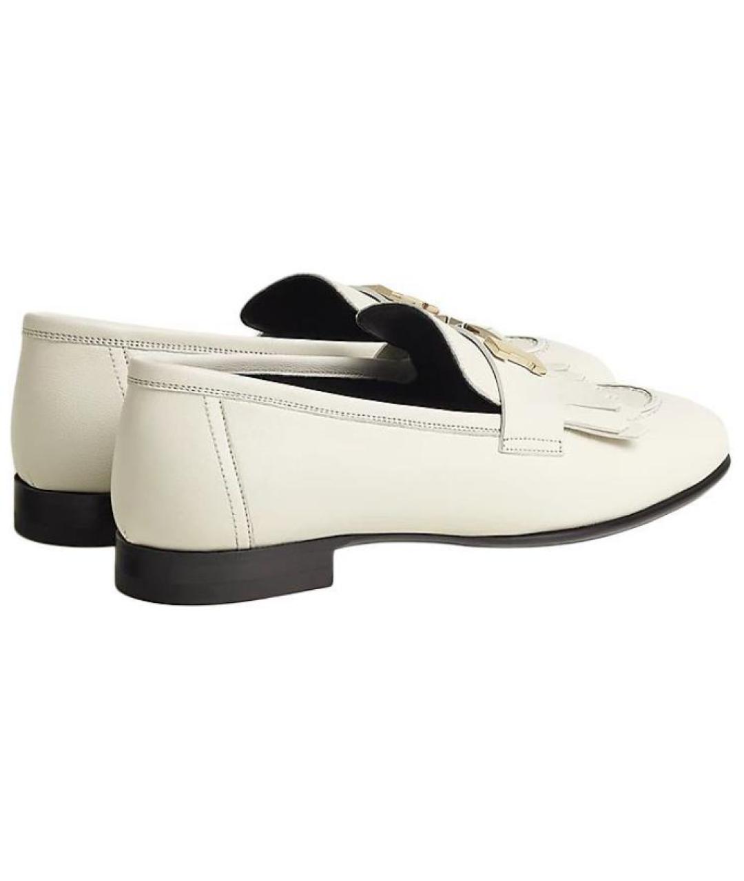 HERMES Бежевые лоферы, фото 4