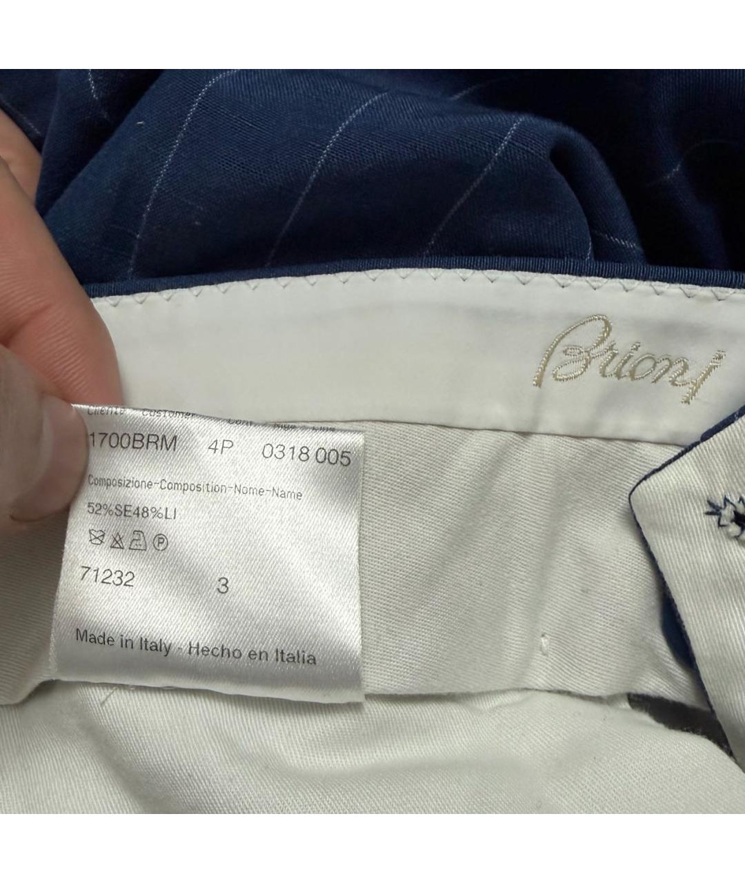 BRIONI Темно-синие классические брюки, фото 5