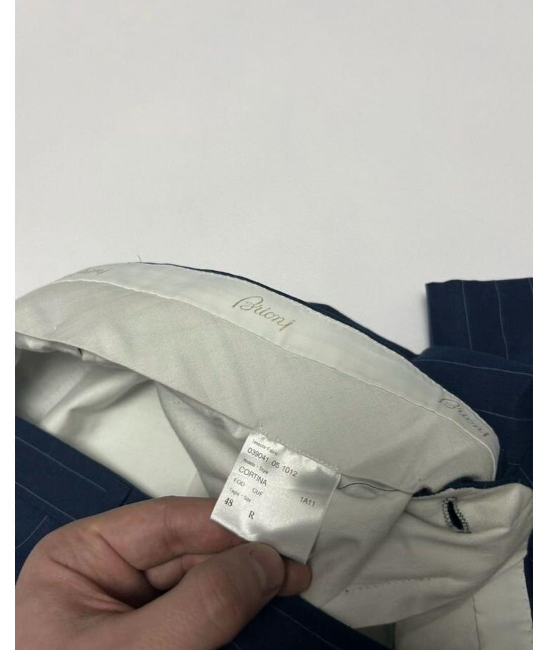 BRIONI Темно-синие классические брюки, фото 3