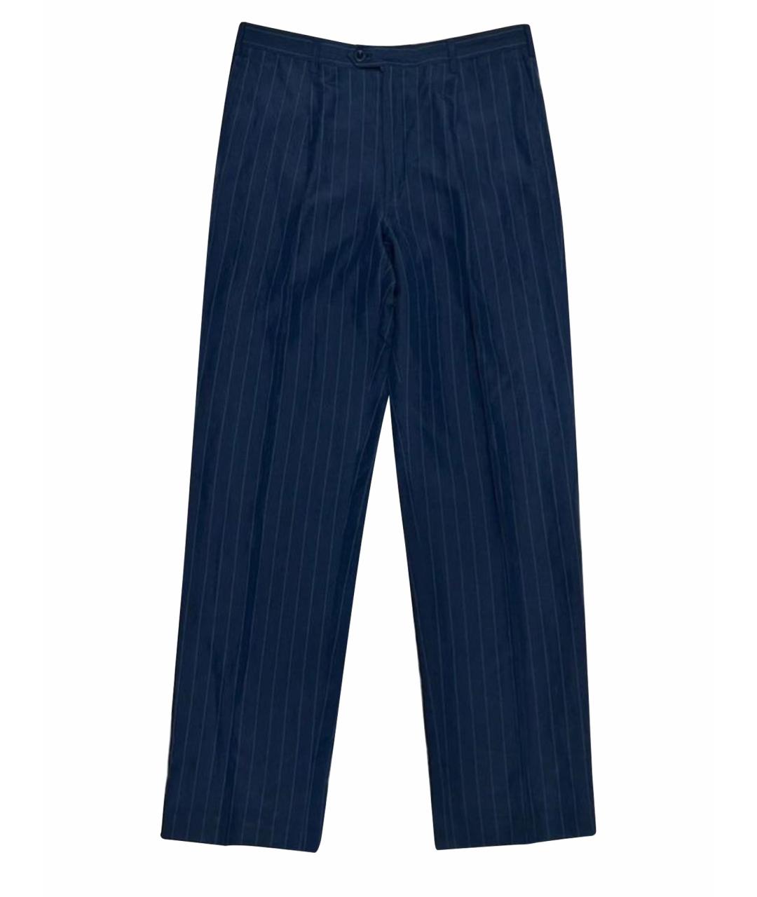 BRIONI Темно-синие классические брюки, фото 1