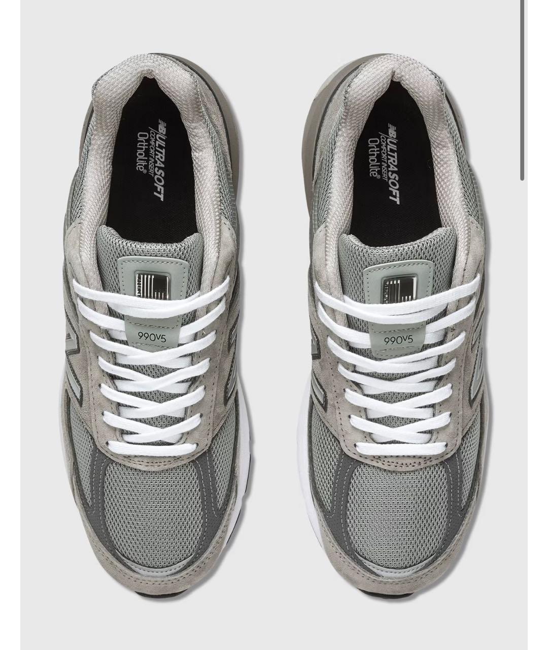 NEW BALANCE Серые замшевые высокие кроссовки / кеды, фото 4