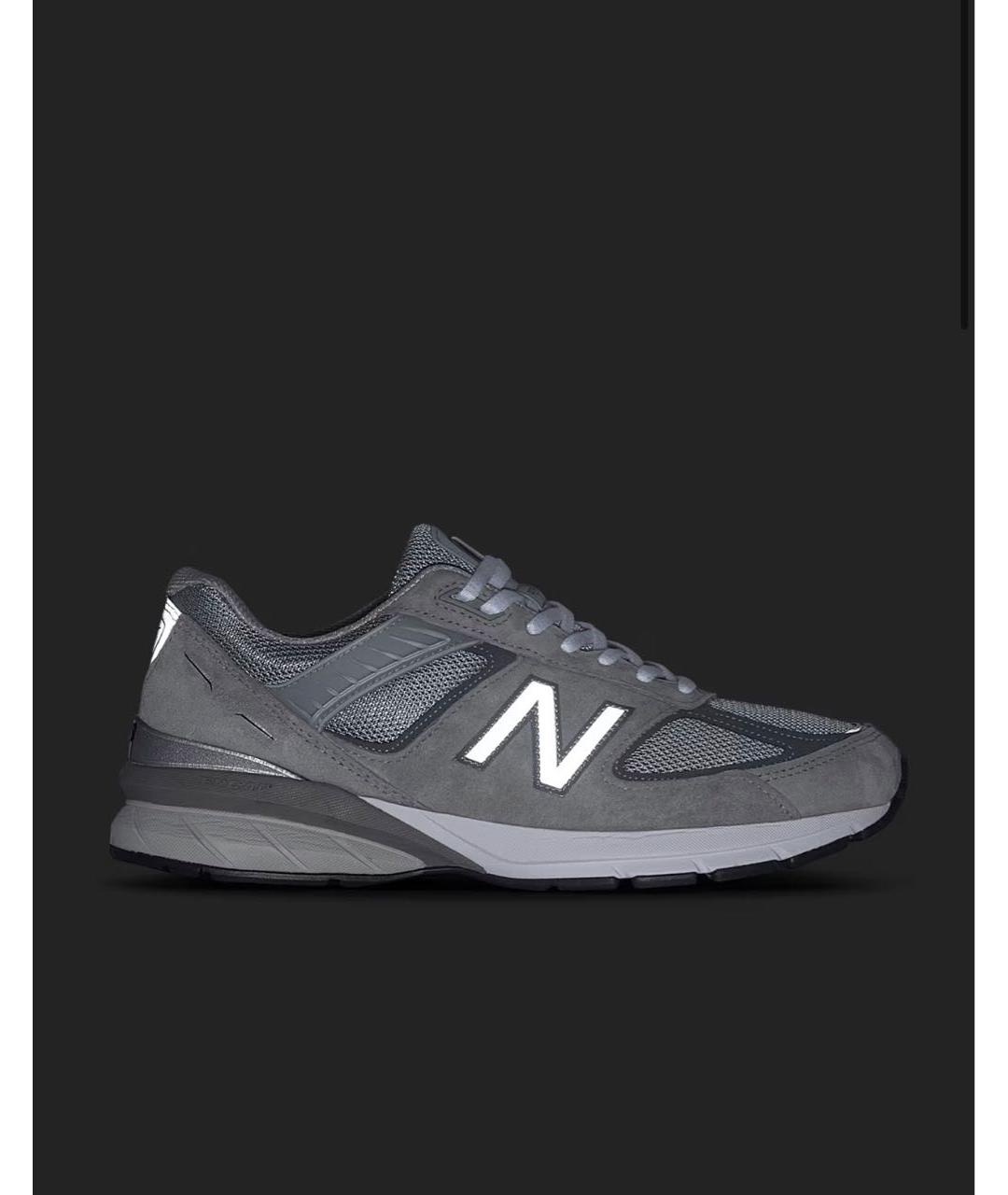 NEW BALANCE Серые замшевые высокие кроссовки / кеды, фото 5
