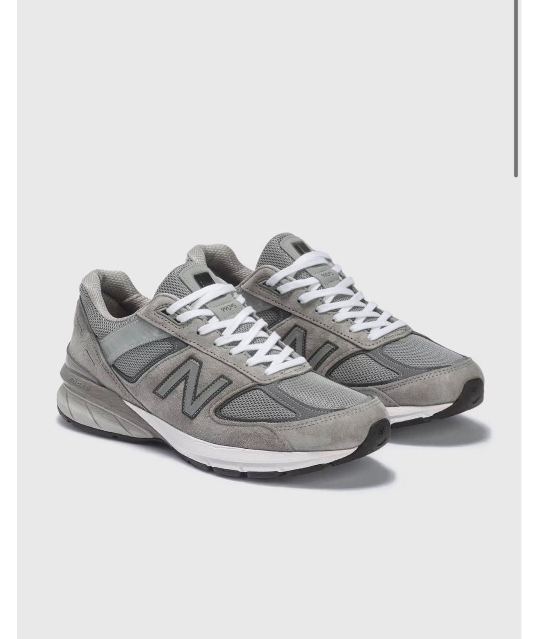 NEW BALANCE Серые замшевые высокие кроссовки / кеды, фото 2