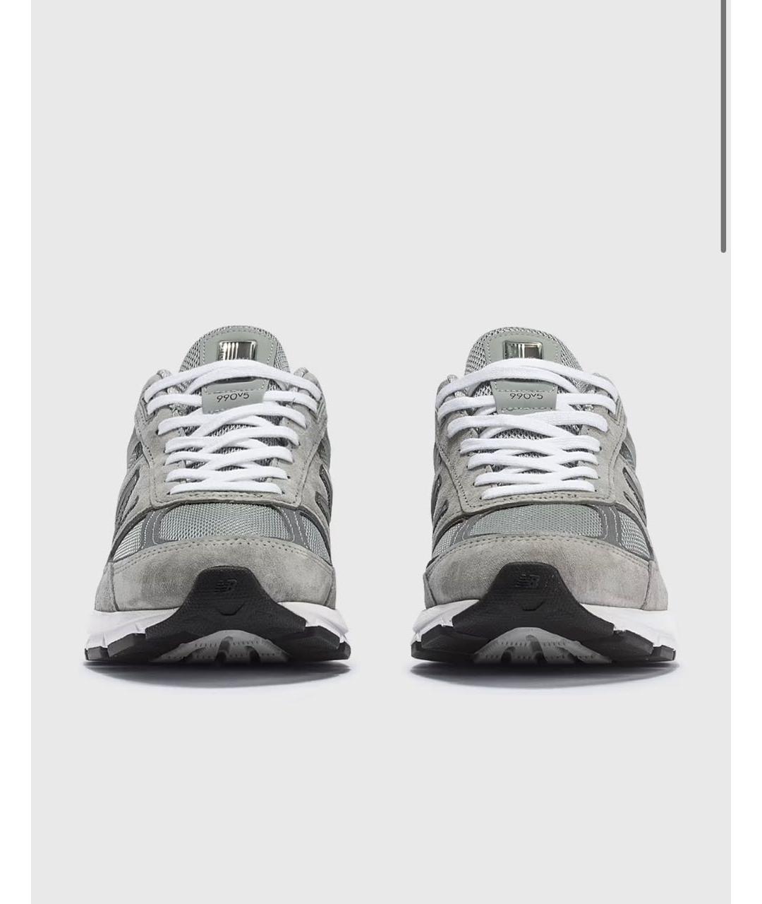 NEW BALANCE Серые замшевые высокие кроссовки / кеды, фото 3