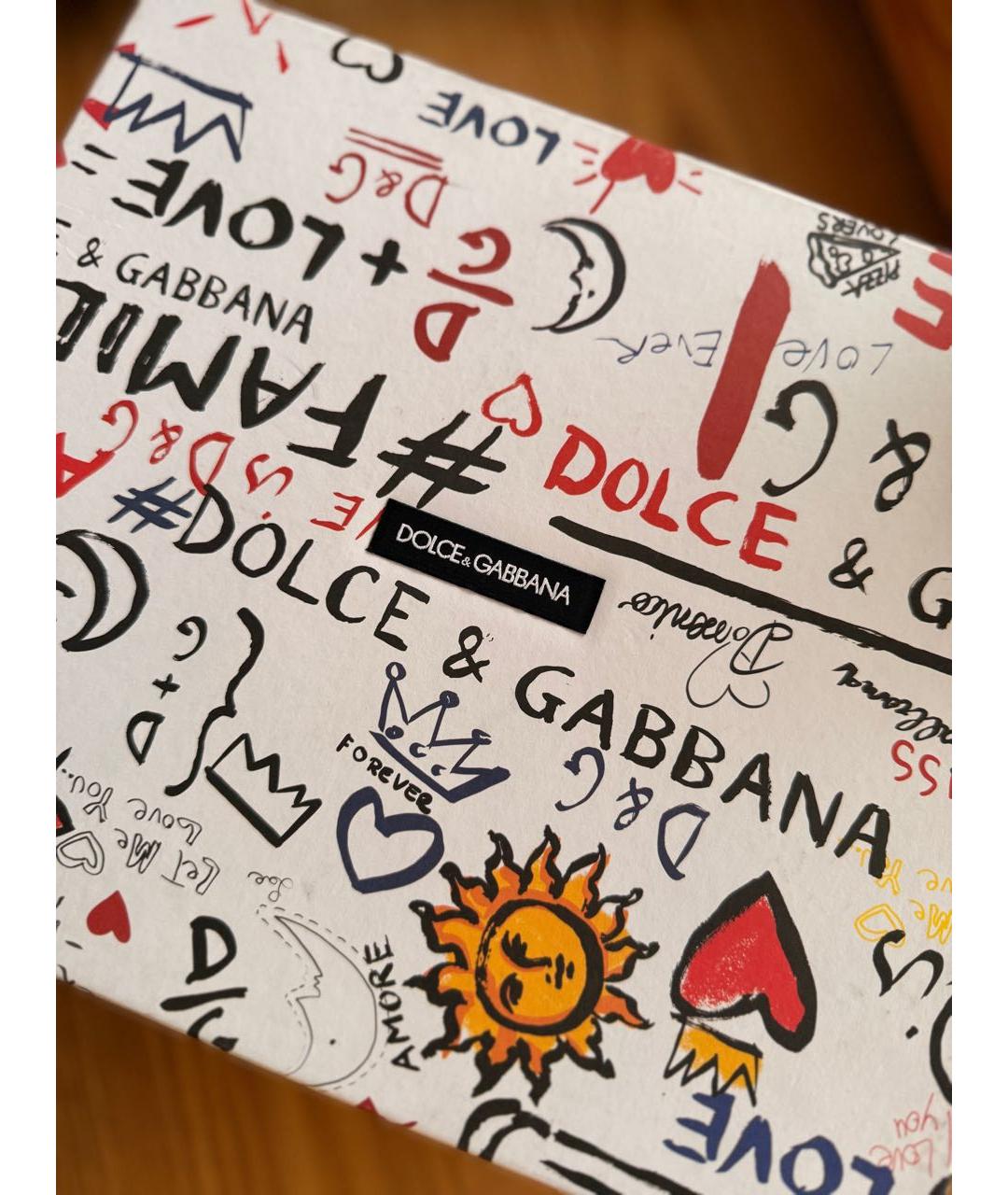 DOLCE&GABBANA Белые кожаные кеды, фото 6