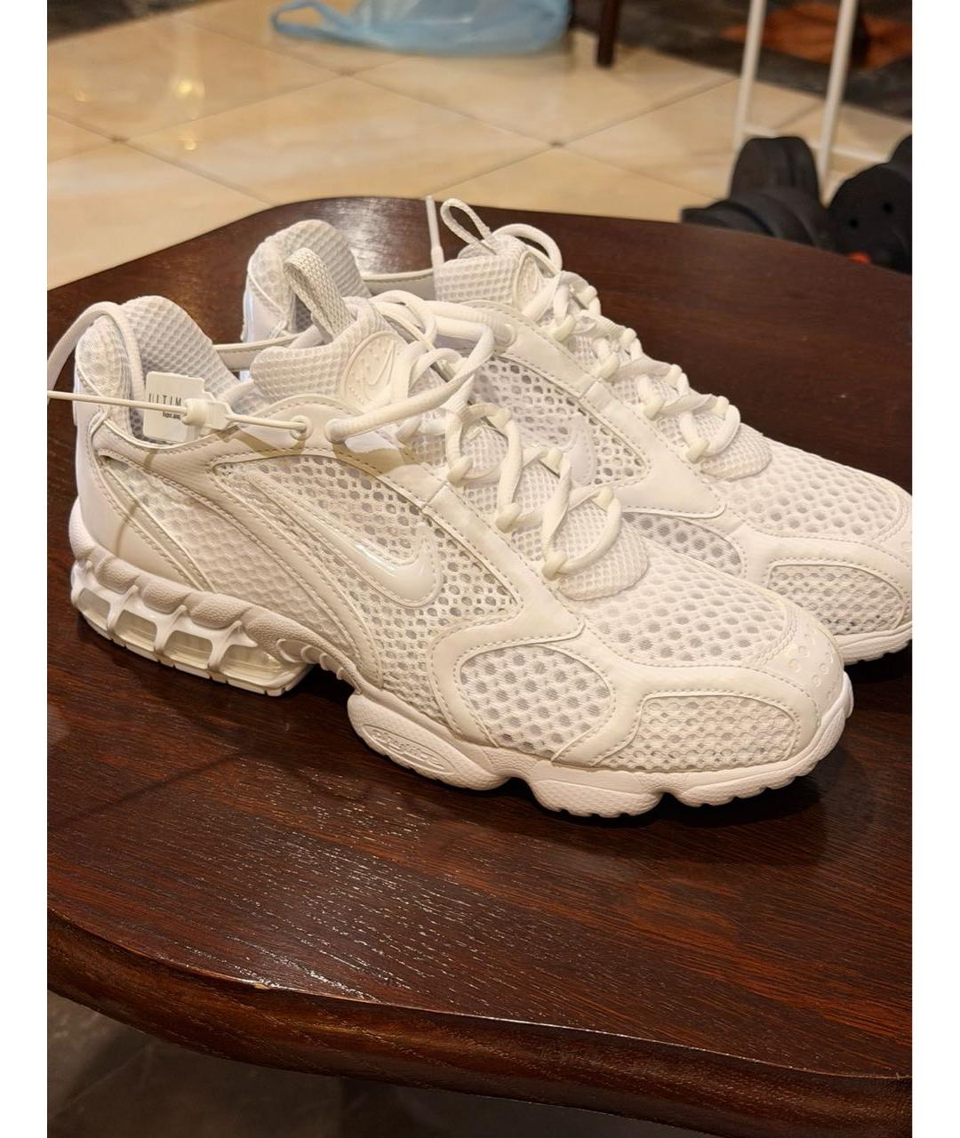 NIKE Белые текстильные низкие кроссовки / кеды, фото 2