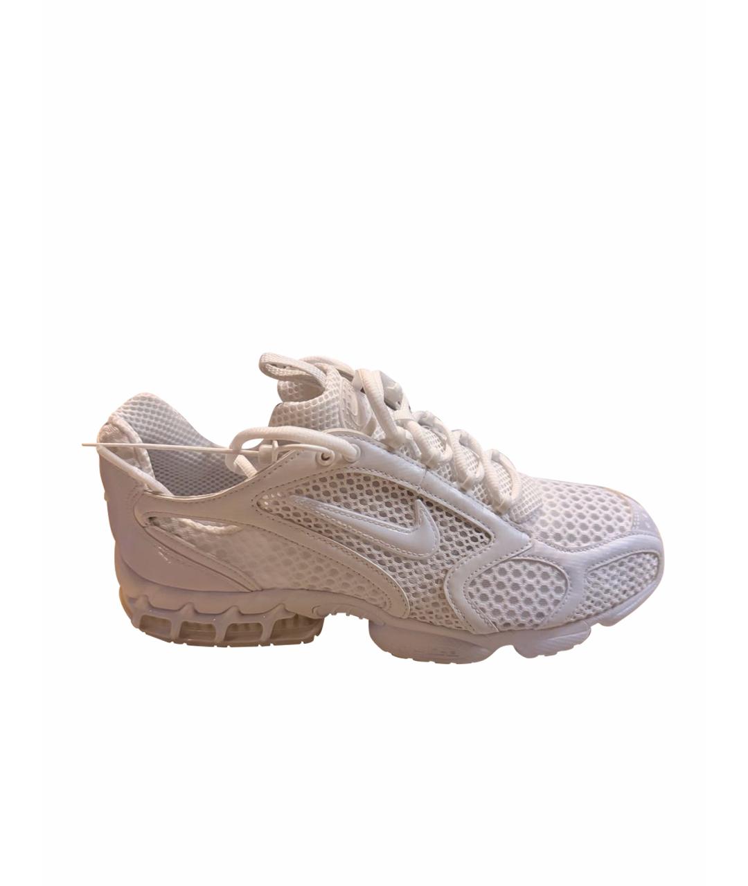 NIKE Белые текстильные низкие кроссовки / кеды, фото 1