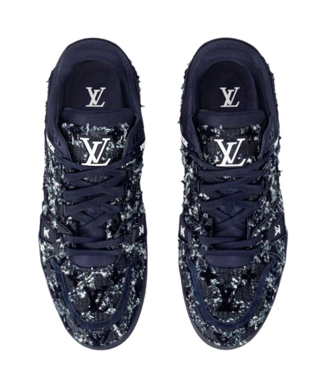 LOUIS VUITTON Синие низкие кроссовки / кеды, фото 4