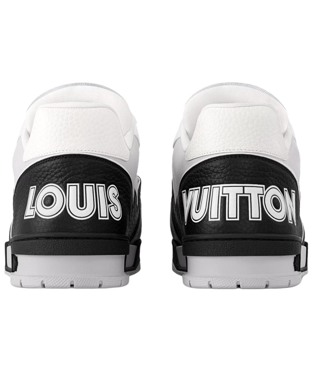 LOUIS VUITTON Черные кожаные низкие кроссовки / кеды, фото 5
