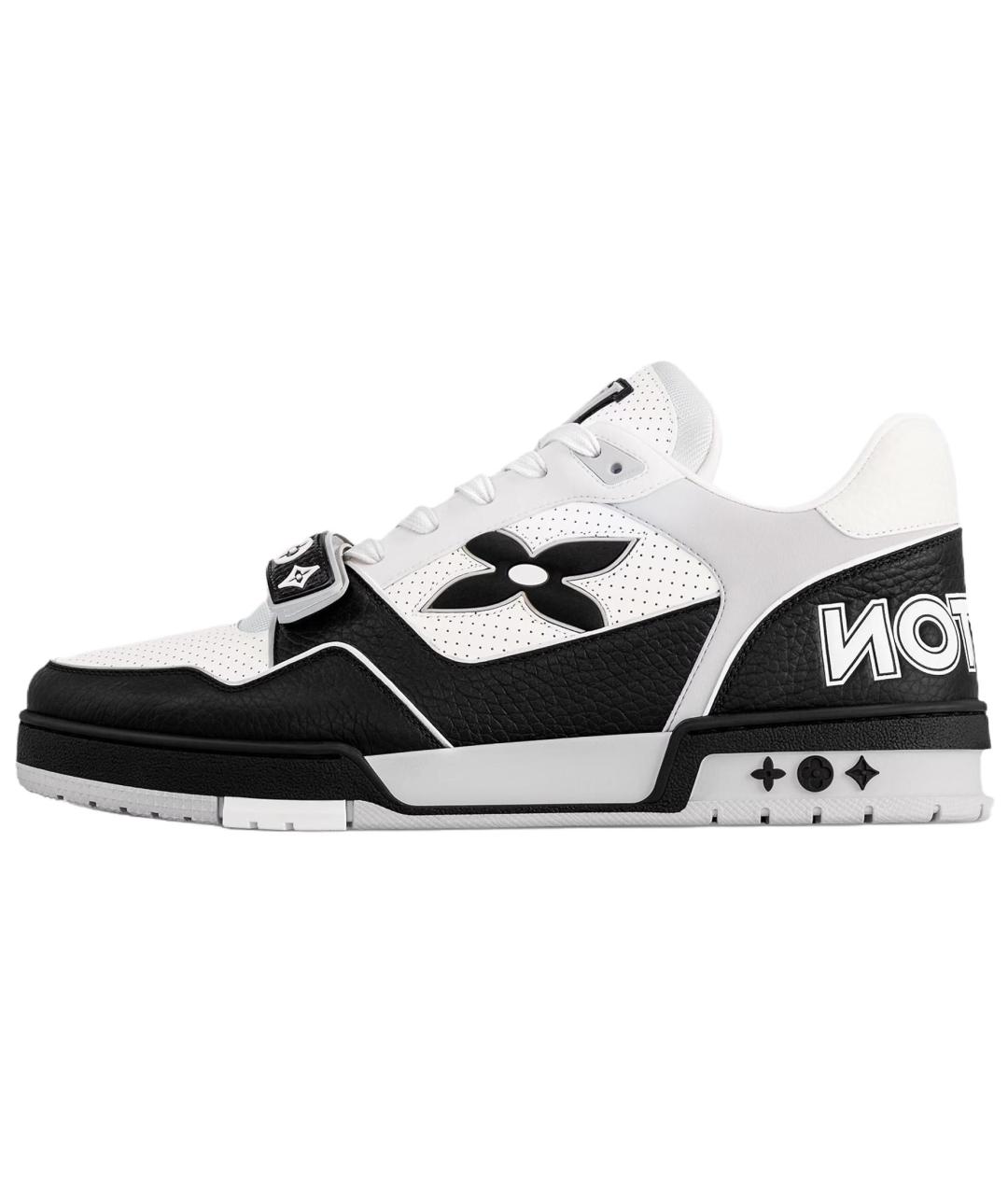 LOUIS VUITTON Черные кожаные низкие кроссовки / кеды, фото 2