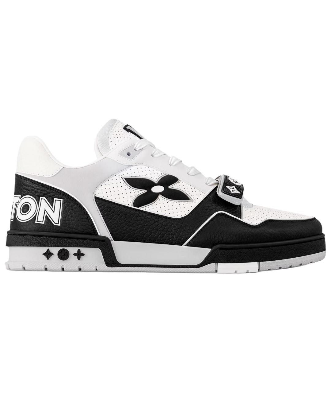 LOUIS VUITTON Черные кожаные низкие кроссовки / кеды, фото 1