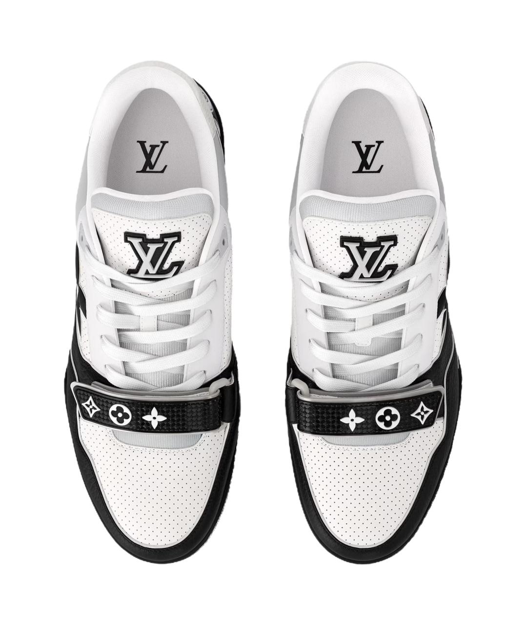 LOUIS VUITTON Черные кожаные низкие кроссовки / кеды, фото 4