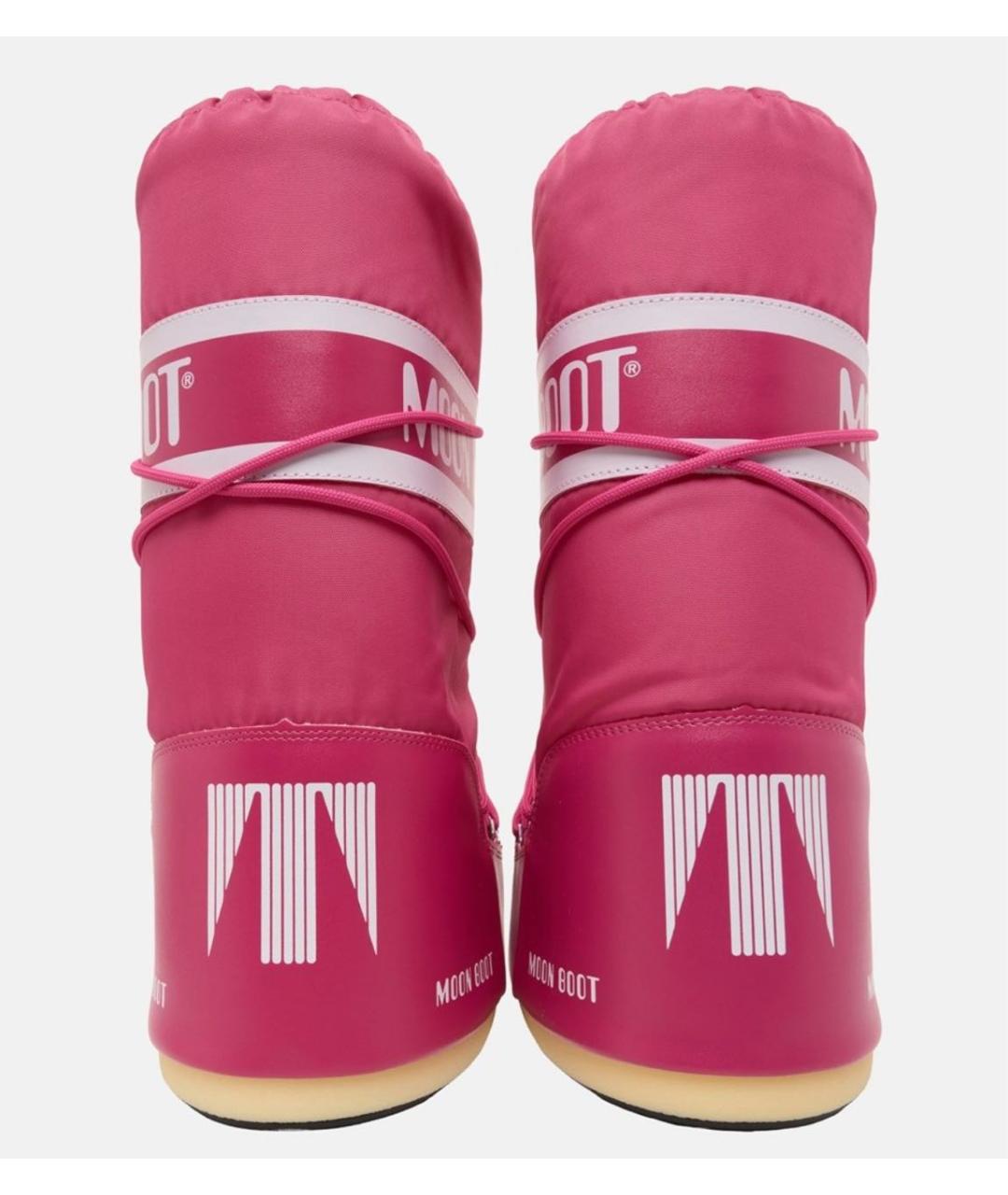 MOON BOOT Розовые резиновые ботинки, фото 4