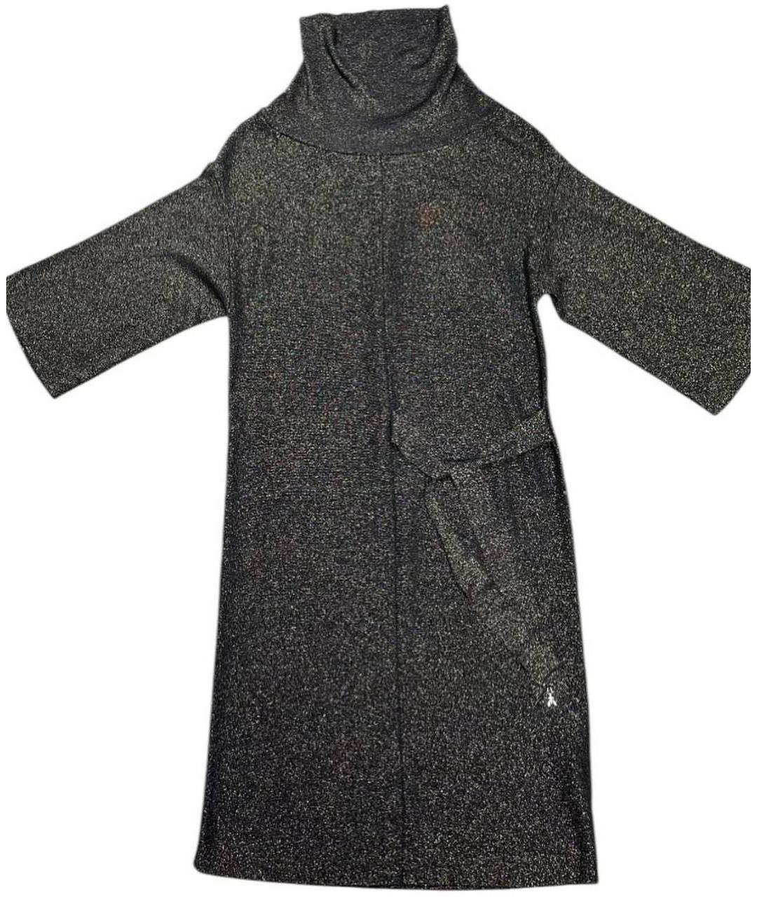 PATRIZIA PEPE Золотое вискозное повседневное платье, фото 5