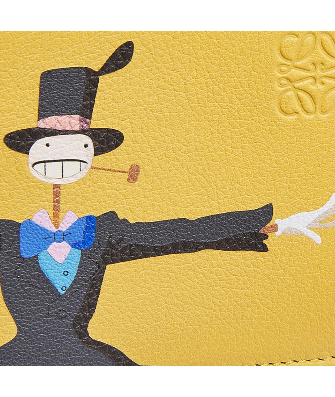 LOEWE Желтый кожаный кардхолдер, фото 4