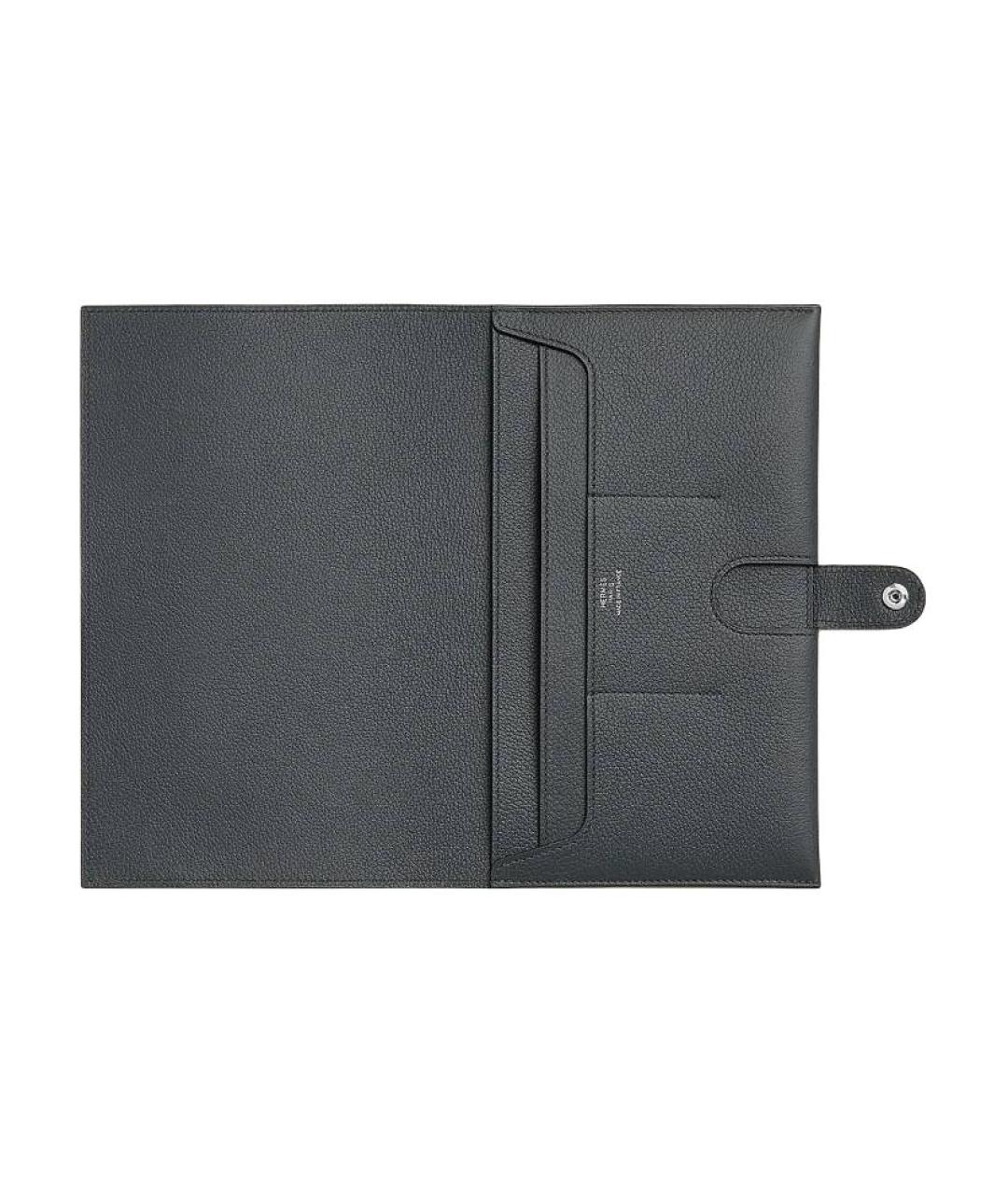 HERMES Черный кожаный кардхолдер, фото 2