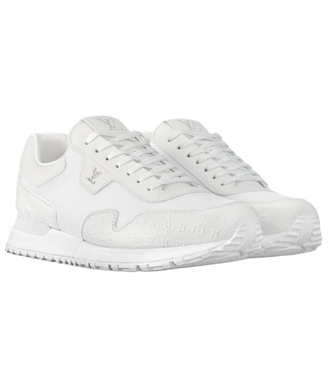 LOUIS VUITTON Белые кожаные низкие кроссовки / кеды, фото 3