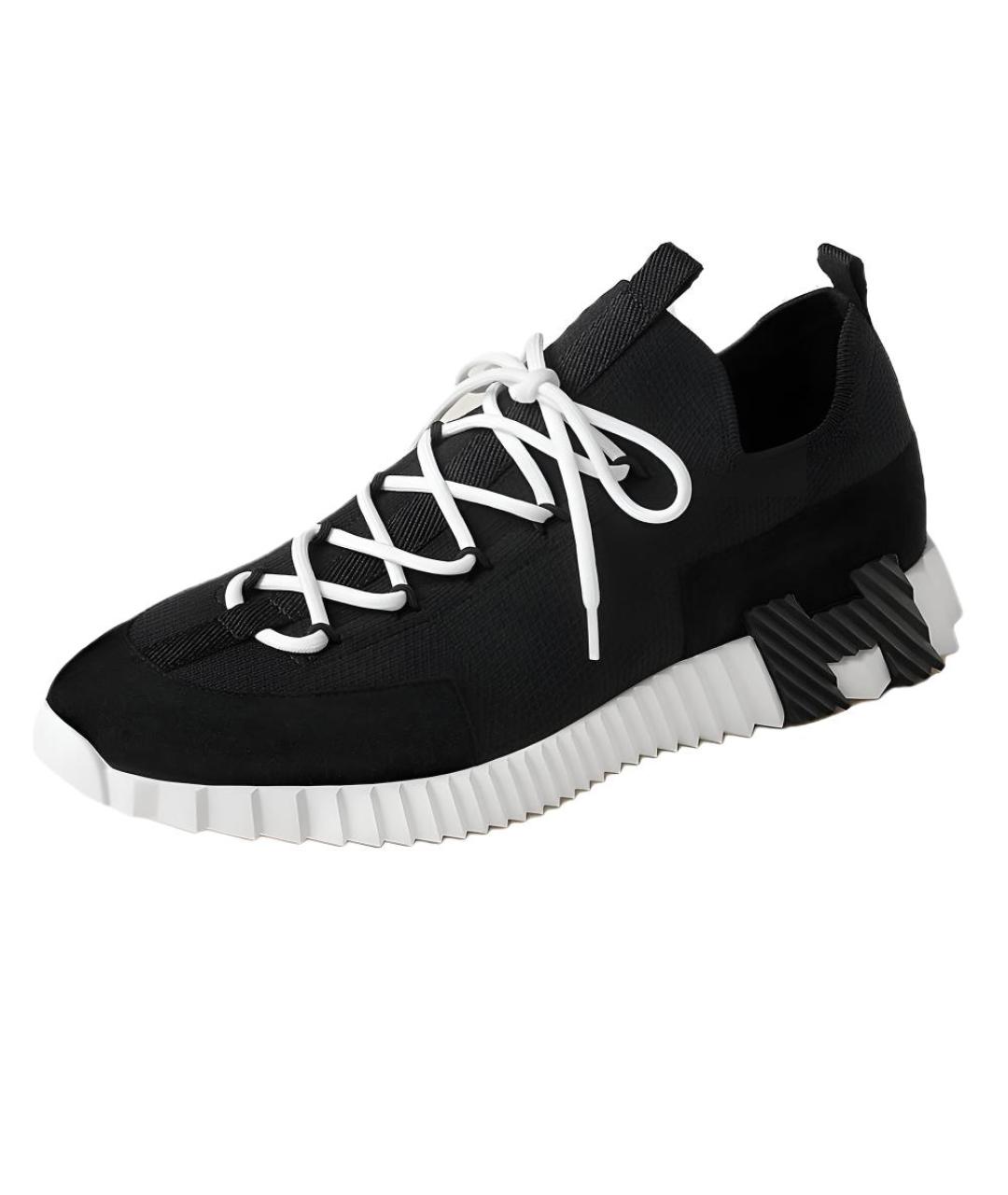 HERMES Черные низкие кроссовки / кеды, фото 5