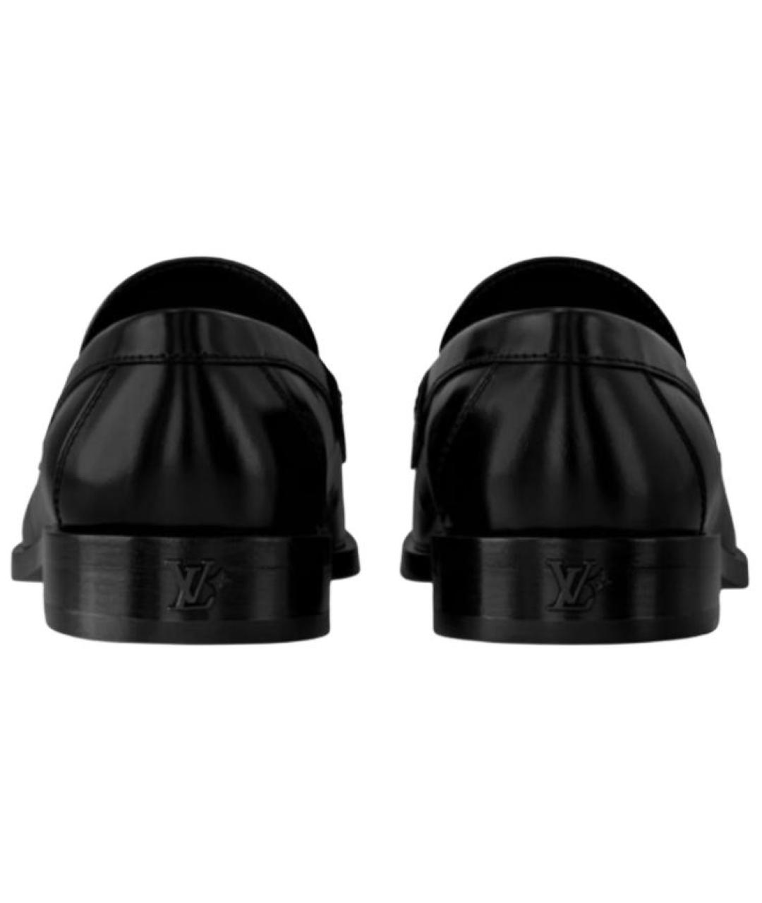 LOUIS VUITTON Черные кожаные лоферы, фото 5