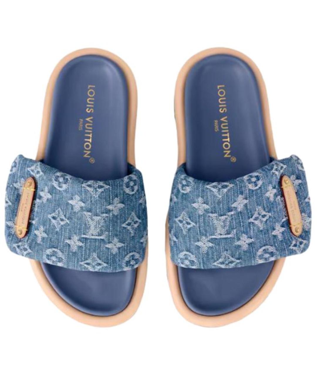 LOUIS VUITTON Синие сандалии, фото 4