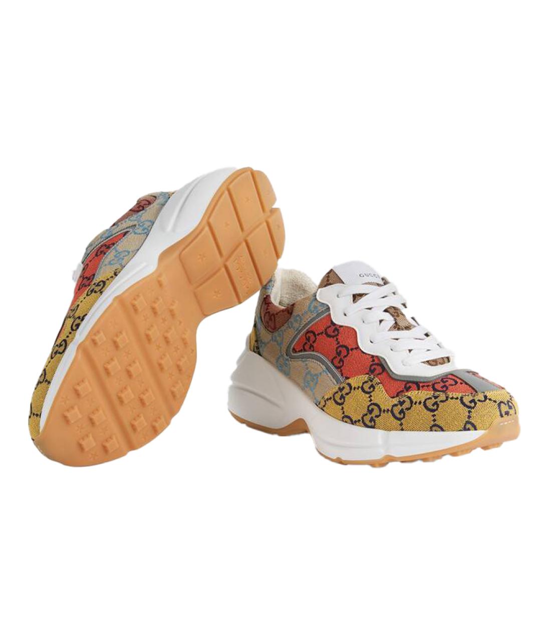 GUCCI Мульти текстильные кроссовки, фото 5