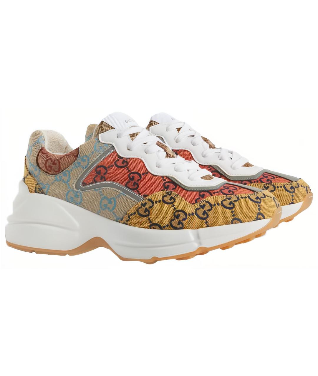 GUCCI Мульти текстильные кроссовки, фото 2