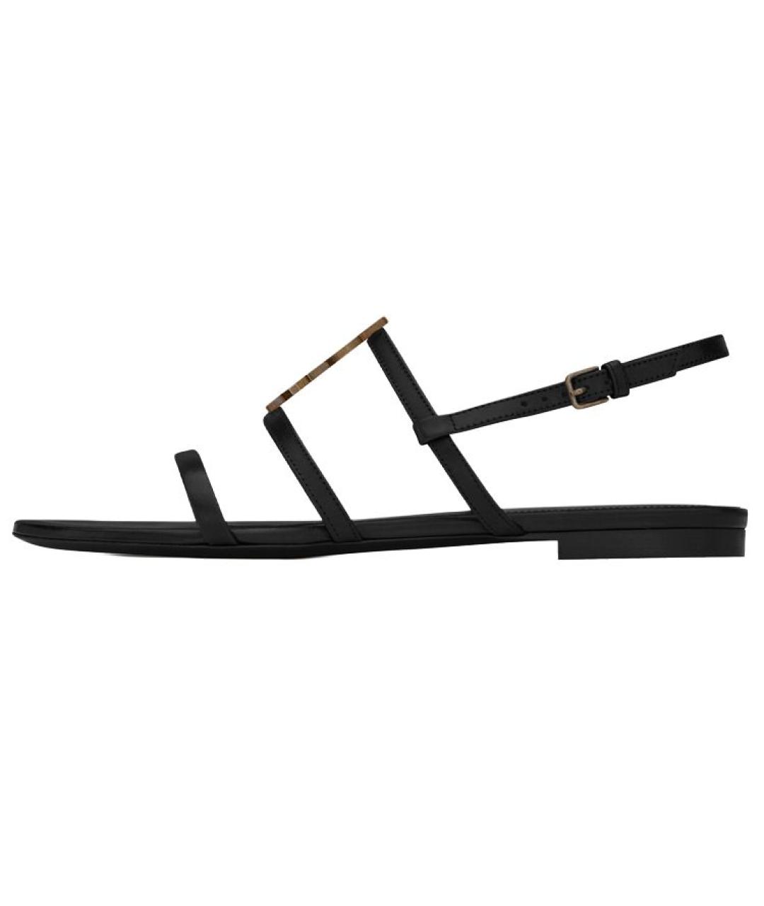 SAINT LAURENT Черные босоножки, фото 2
