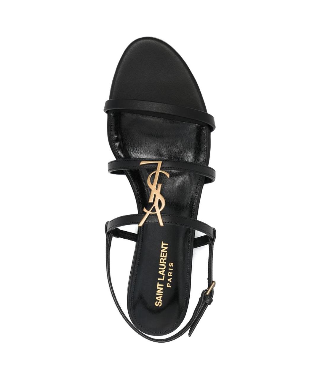 SAINT LAURENT Черные босоножки, фото 4