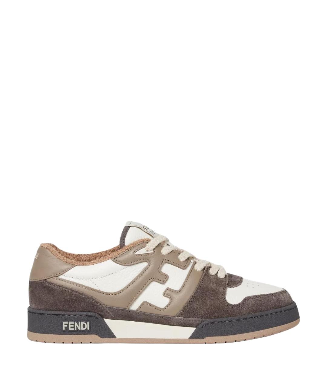 FENDI Мульти замшевые низкие кроссовки / кеды, фото 1