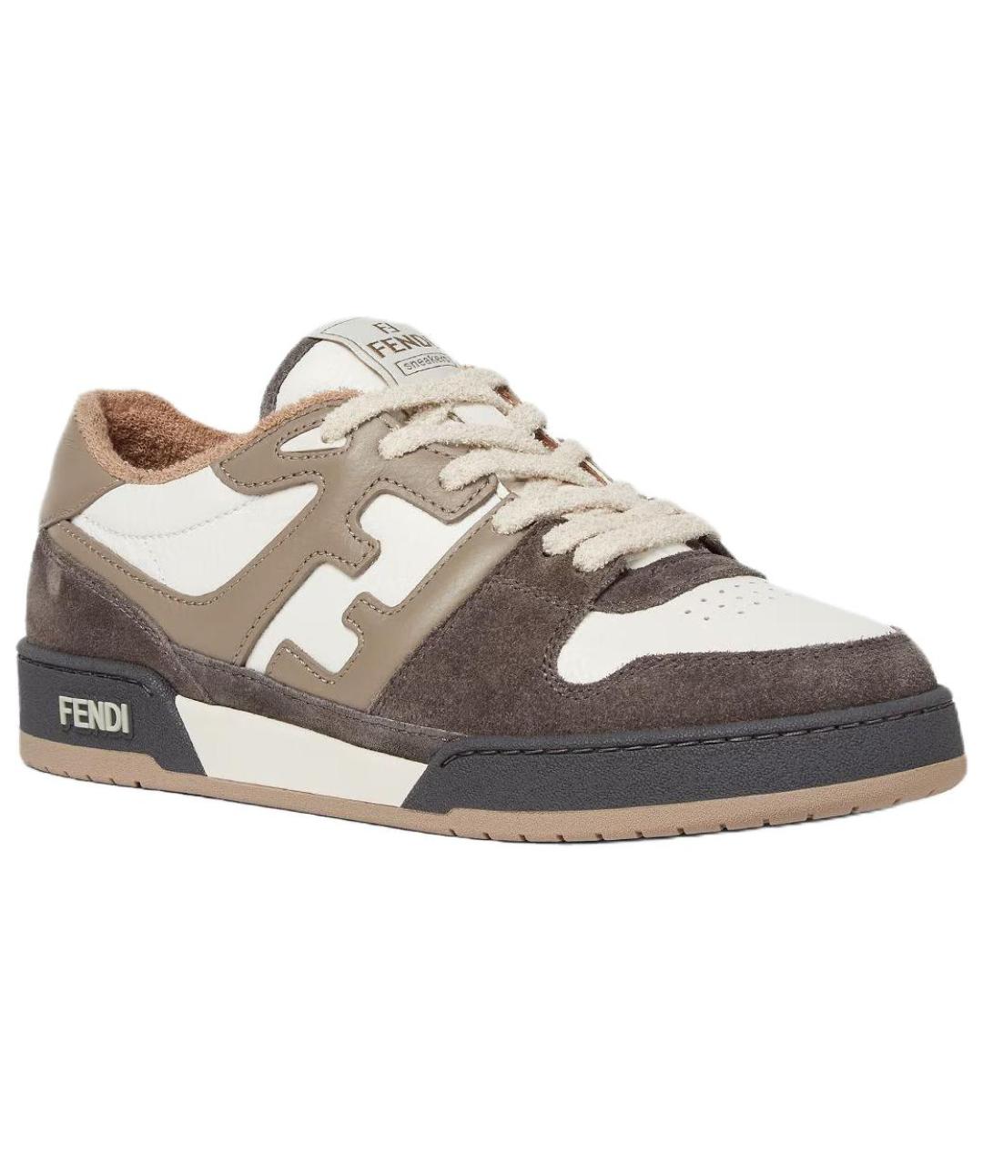 FENDI Мульти замшевые низкие кроссовки / кеды, фото 3