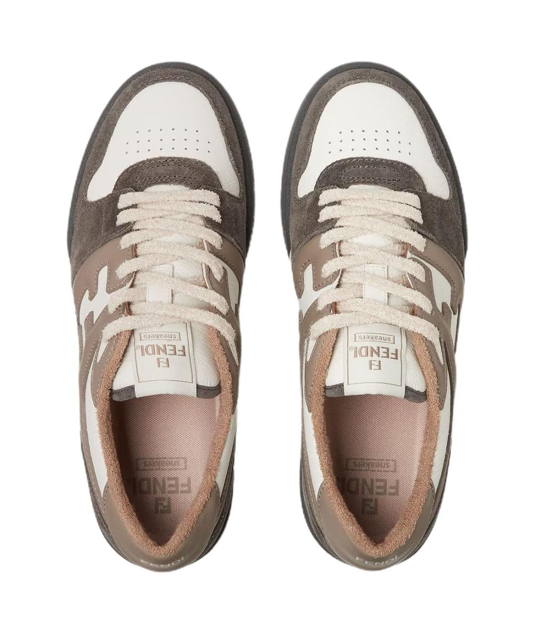 FENDI Мульти замшевые низкие кроссовки / кеды, фото 4