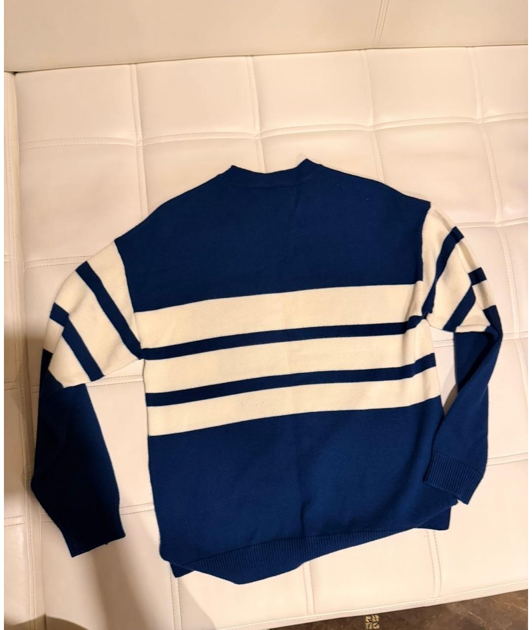 DOLCE&GABBANA Синий шерстяной джемпер / свитер, фото 2