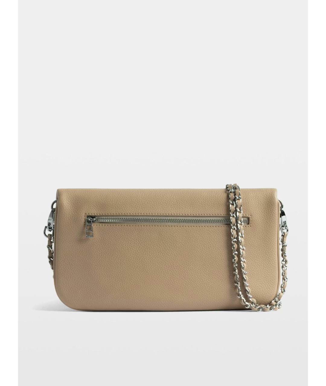 ZADIG & VOLTAIRE Бежевая кожаная сумка через плечо, фото 5