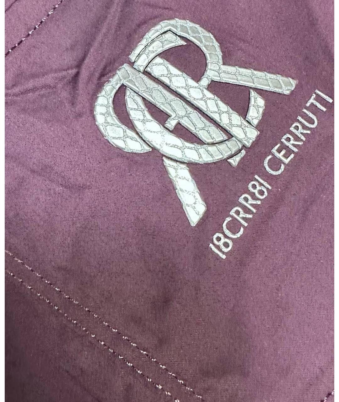 CERRUTI 1881 Фиолетовые хлопковые брюки узкие, фото 7