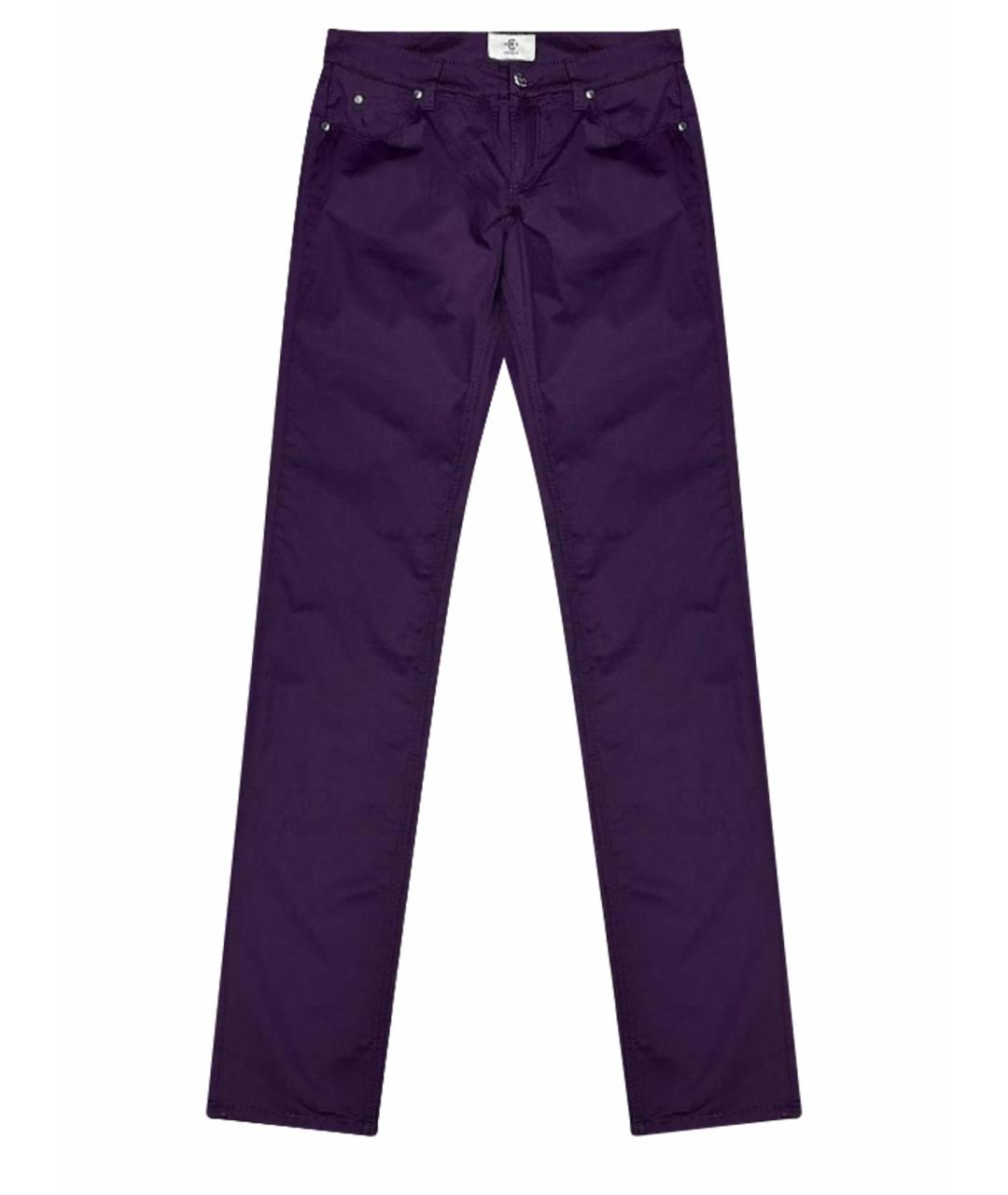 CERRUTI 1881 Фиолетовые хлопковые брюки узкие, фото 1