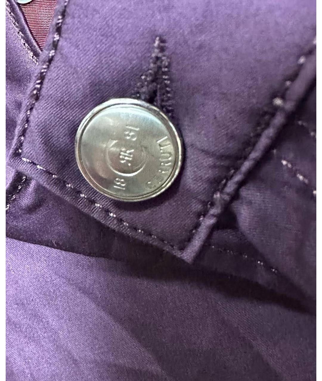 CERRUTI 1881 Фиолетовые хлопковые брюки узкие, фото 6