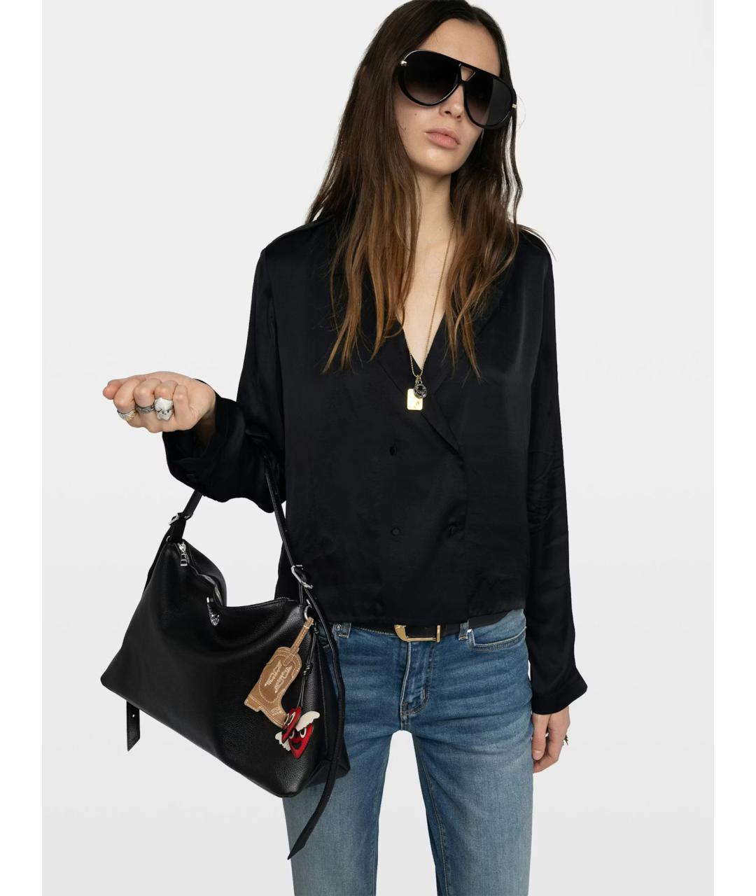 ZADIG & VOLTAIRE Черная вискозная рубашка, фото 5