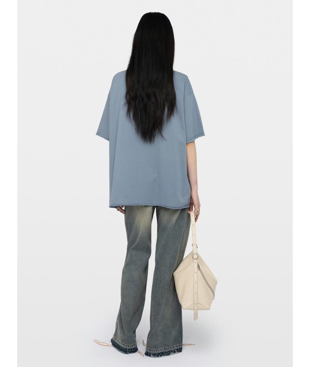 ZADIG & VOLTAIRE Голубая хлопковая футболка, фото 3