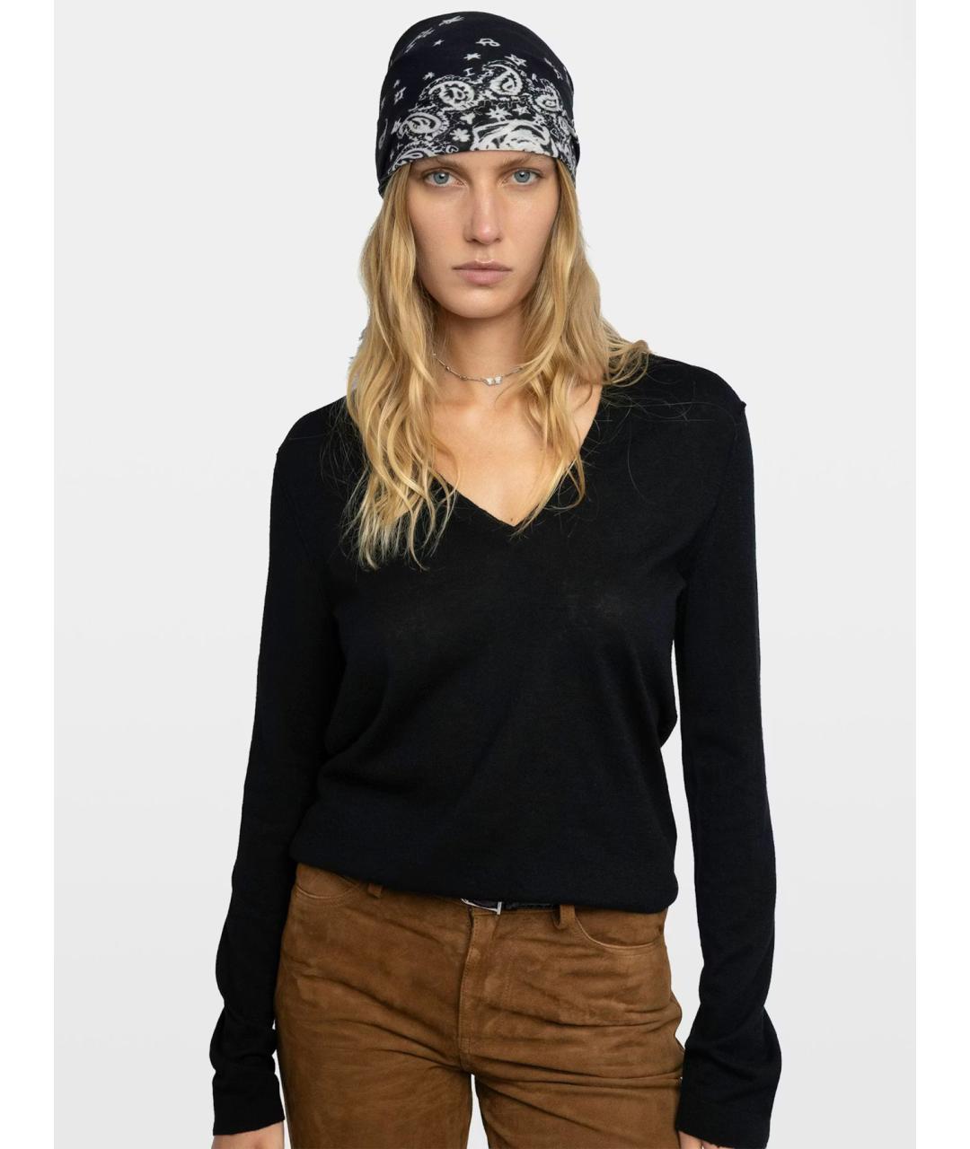 ZADIG & VOLTAIRE Черный кашемировый джемпер / свитер, фото 6