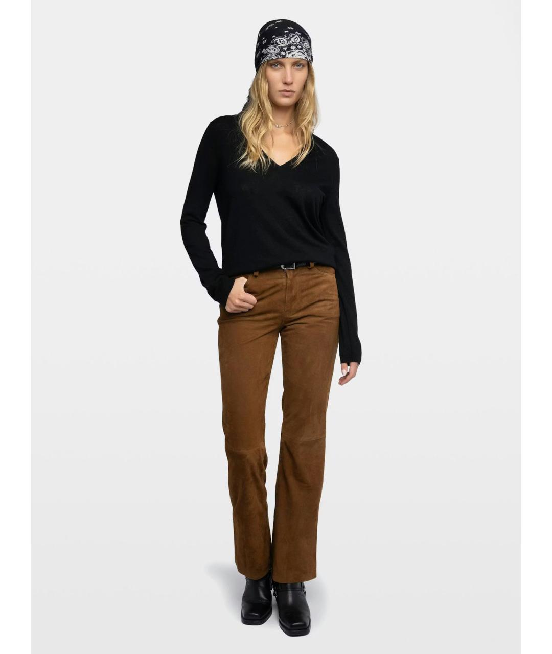 ZADIG & VOLTAIRE Черный кашемировый джемпер / свитер, фото 4