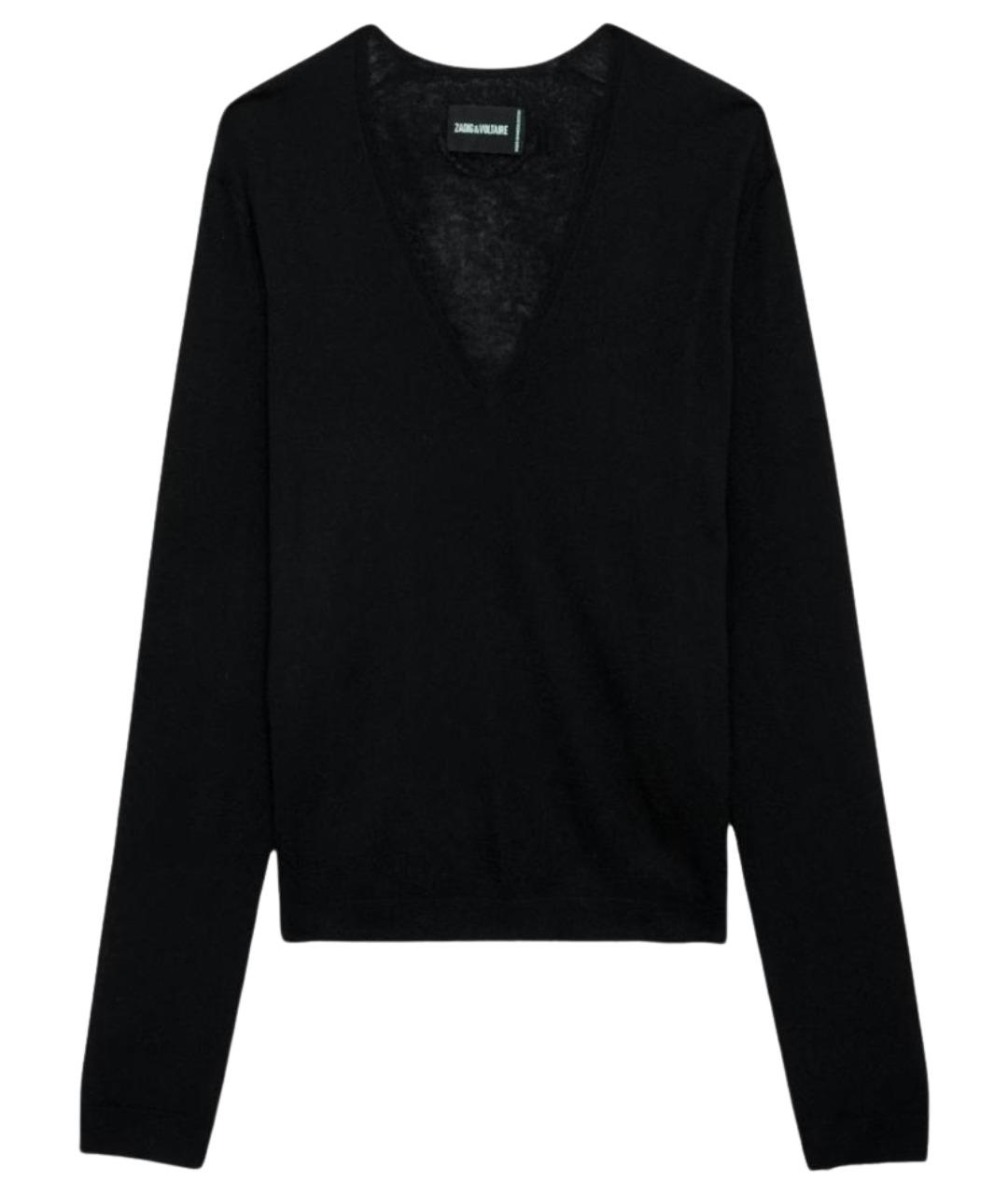 ZADIG & VOLTAIRE Черный кашемировый джемпер / свитер, фото 1