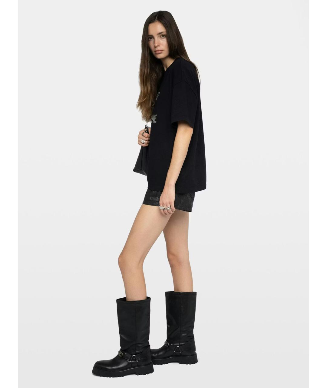 ZADIG & VOLTAIRE Черная хлопковая футболка, фото 6