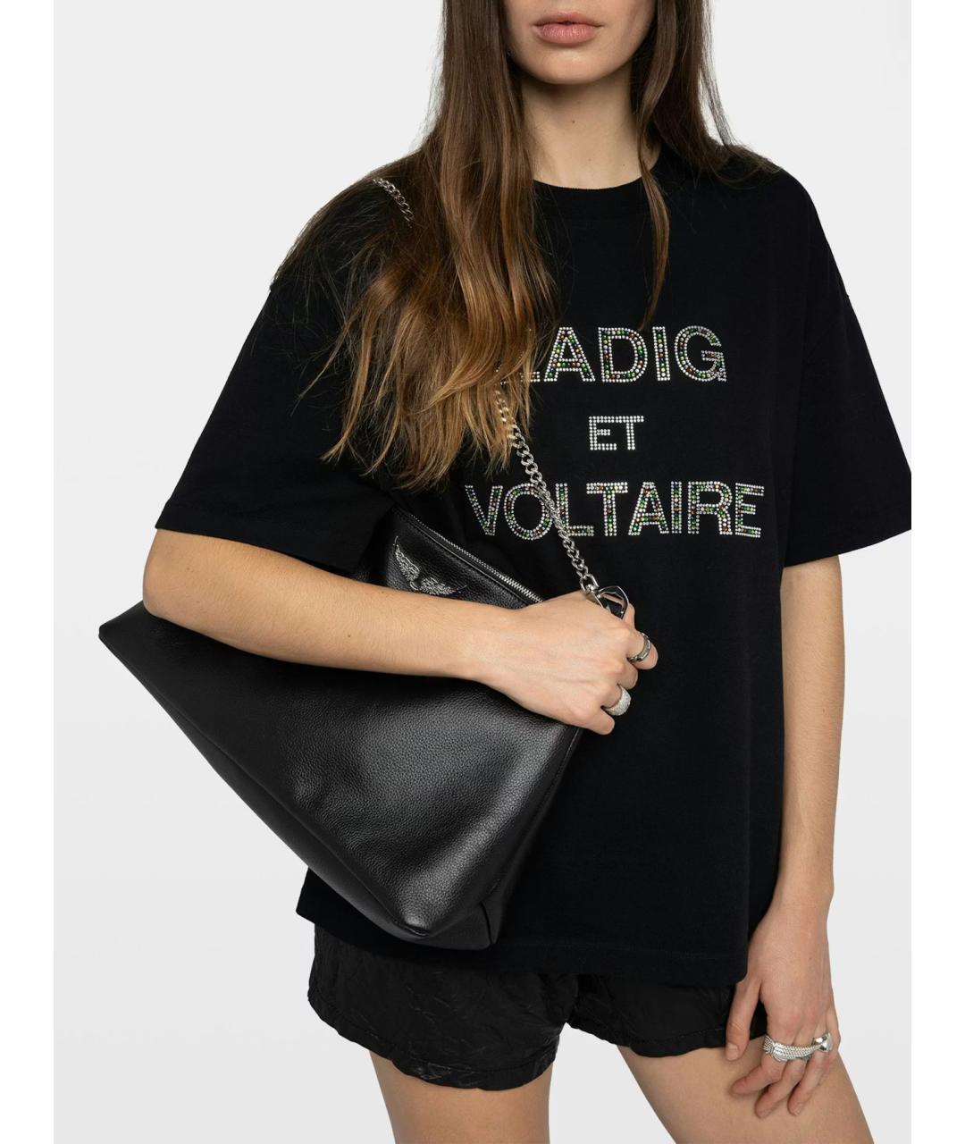 ZADIG & VOLTAIRE Черная хлопковая футболка, фото 5