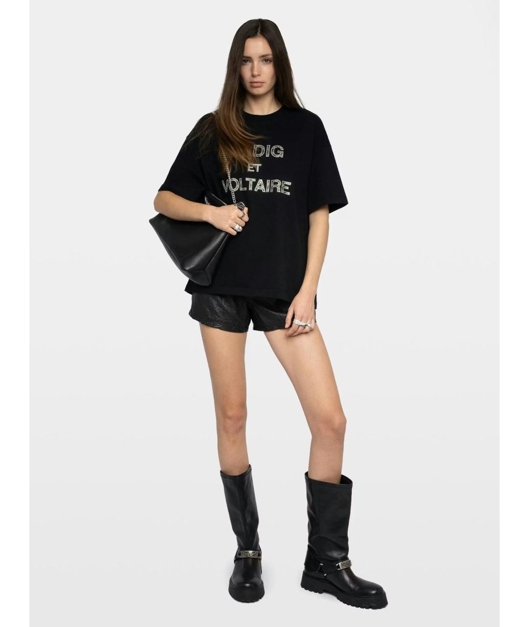ZADIG & VOLTAIRE Черная хлопковая футболка, фото 4